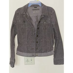 Eddie Bauer Purple Lavender Corduroy Jacket Botton Up Women's Size M